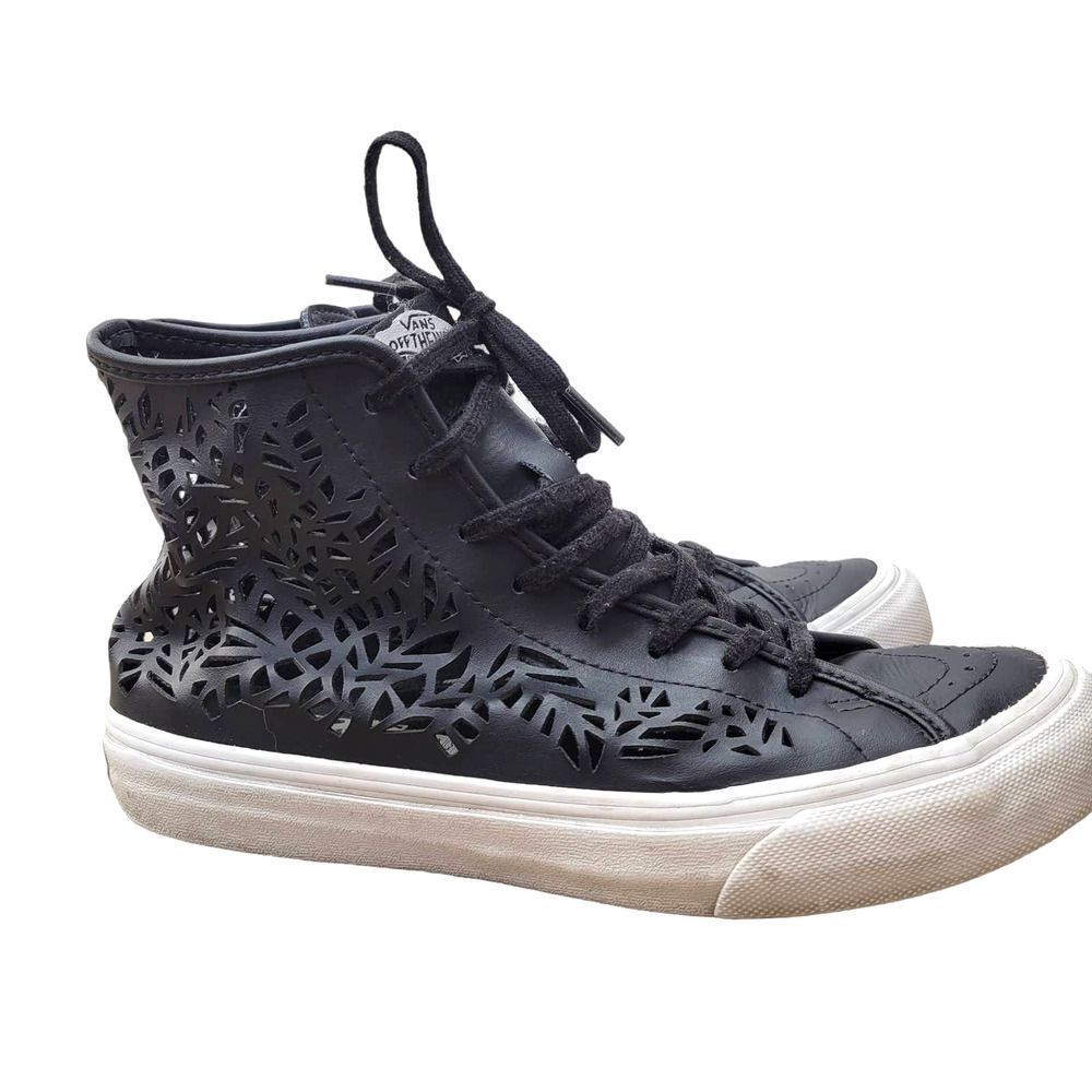 Vans Sk8-Hi Decon Leaves/Black Ankle-High Leather Sneaker Women's US 7.5 - Picture 4 of 8